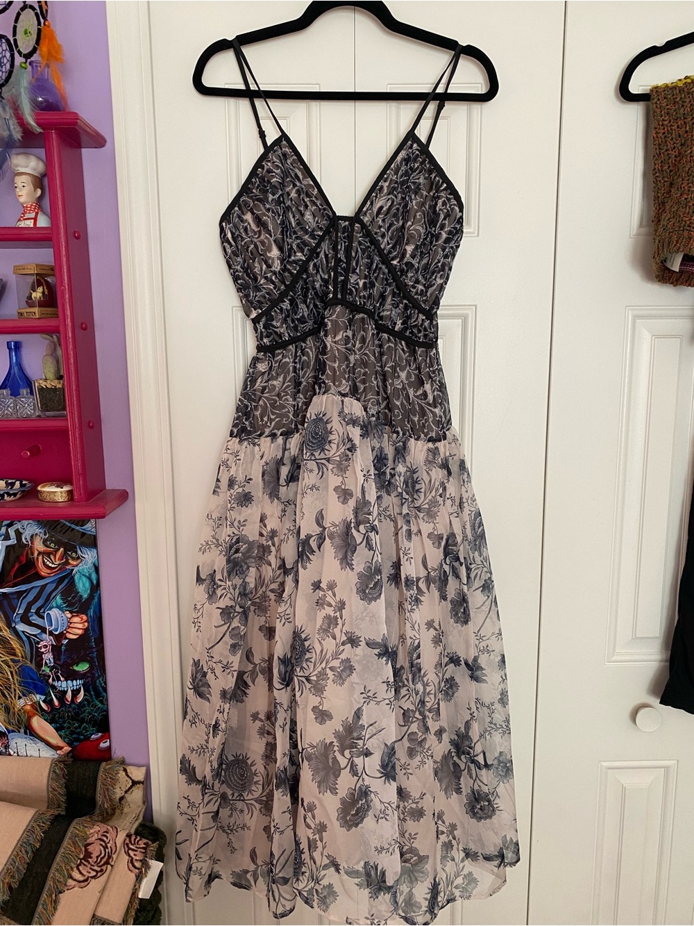 Anthropologie Floral Halter Midi Dress - Picture 4 of 12